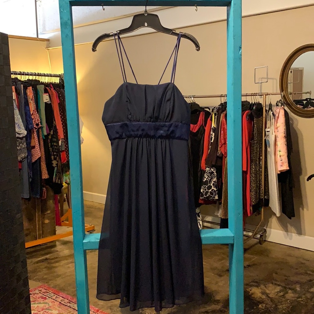 Navy blue cocktail dress